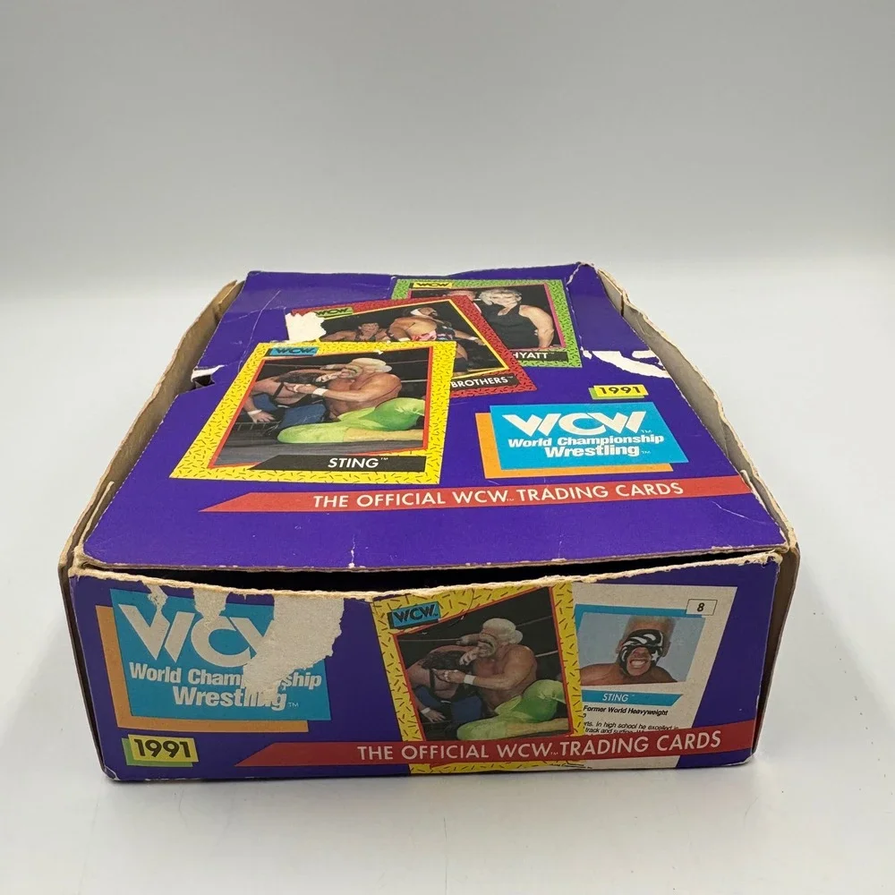Impel WCW Trading Card Wax Pack Box 35 Packs Purple Good 1991 Sealed Packs